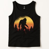 Retro Bigfoot Believer Silhouette Sasquatch Hide And Seek Tank Top