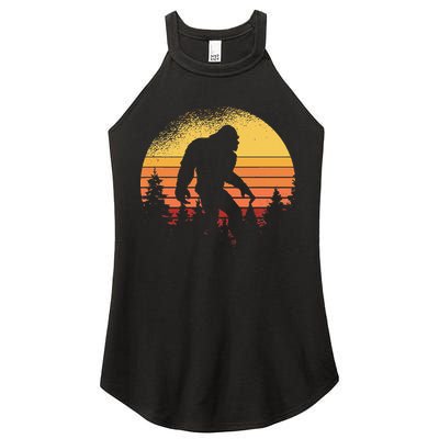 Retro Bigfoot Believer Silhouette Sasquatch Hide And Seek Women's Perfect Tri Rocker Tank