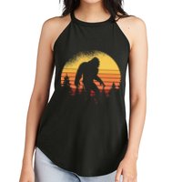 Retro Bigfoot Believer Silhouette Sasquatch Hide And Seek Women's Perfect Tri Rocker Tank
