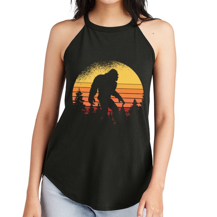 Retro Bigfoot Believer Silhouette Sasquatch Hide And Seek Women's Perfect Tri Rocker Tank