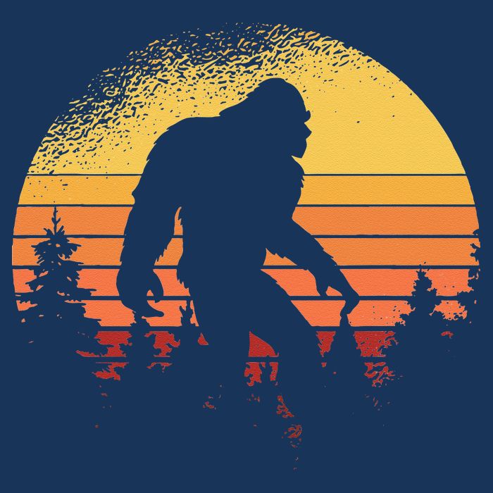 Retro Bigfoot Believer Silhouette Sasquatch Hide And Seek Infant Baby Jersey Bodysuit