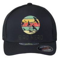 Retro Birding Bird Watching Nerd Funny Bird Watcher Flexfit Unipanel Trucker Cap