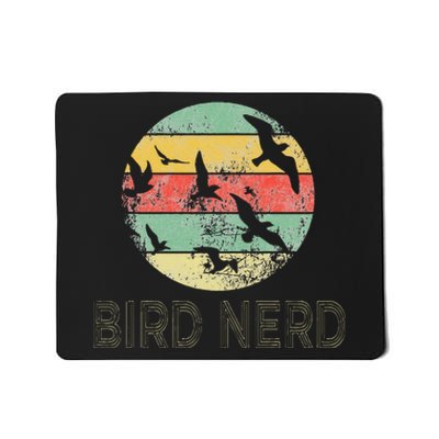 Retro Birding Bird Watching Nerd Funny Bird Watcher Mousepad