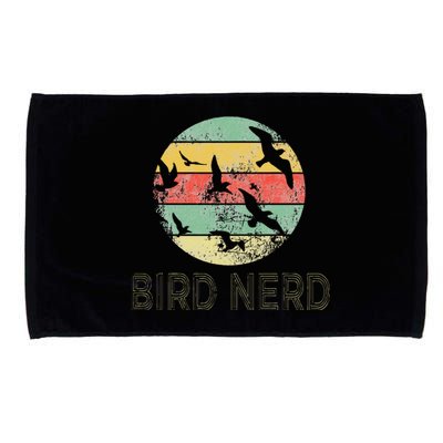 Retro Birding Bird Watching Nerd Funny Bird Watcher Microfiber Hand Towel