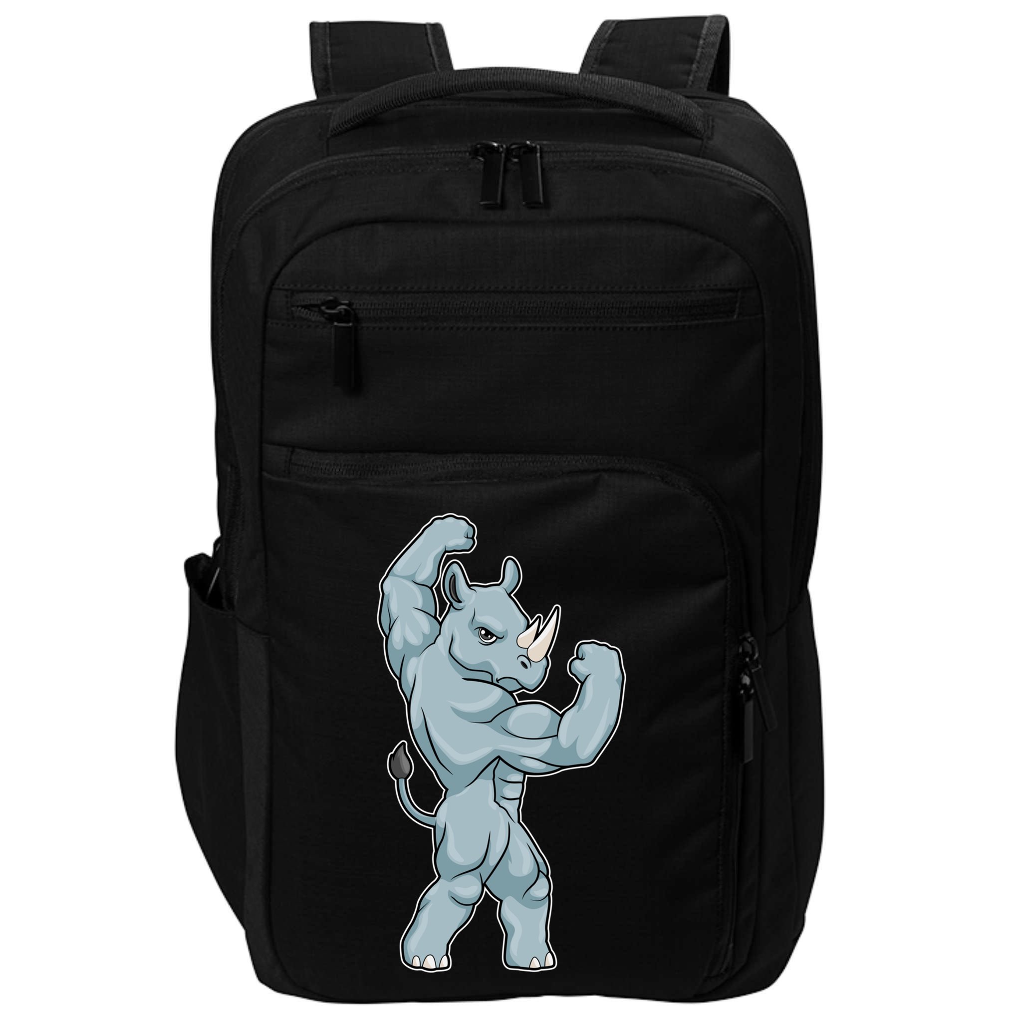 Rhino Bodybuilder Bodybuilding Sports Gift Impact Tech Backpack