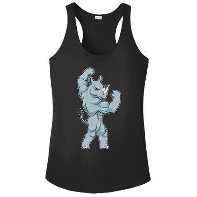 Rhino Bodybuilder Bodybuilding Sports Gift Ladies PosiCharge Competitor Racerback Tank