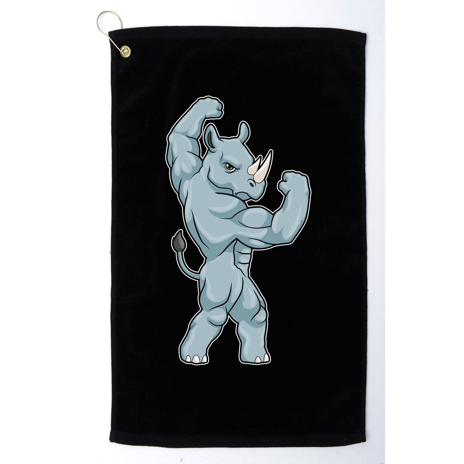 Rhino Bodybuilder Bodybuilding Sports Gift Golf Towel