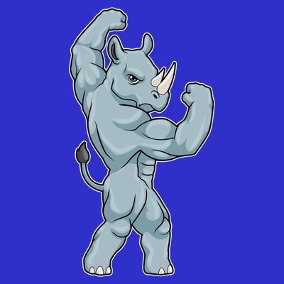 Rhino Bodybuilder Bodybuilding Sports Gift T-Shirt