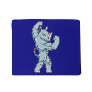 Rhino Bodybuilder Bodybuilding Sports Gift Mousepad