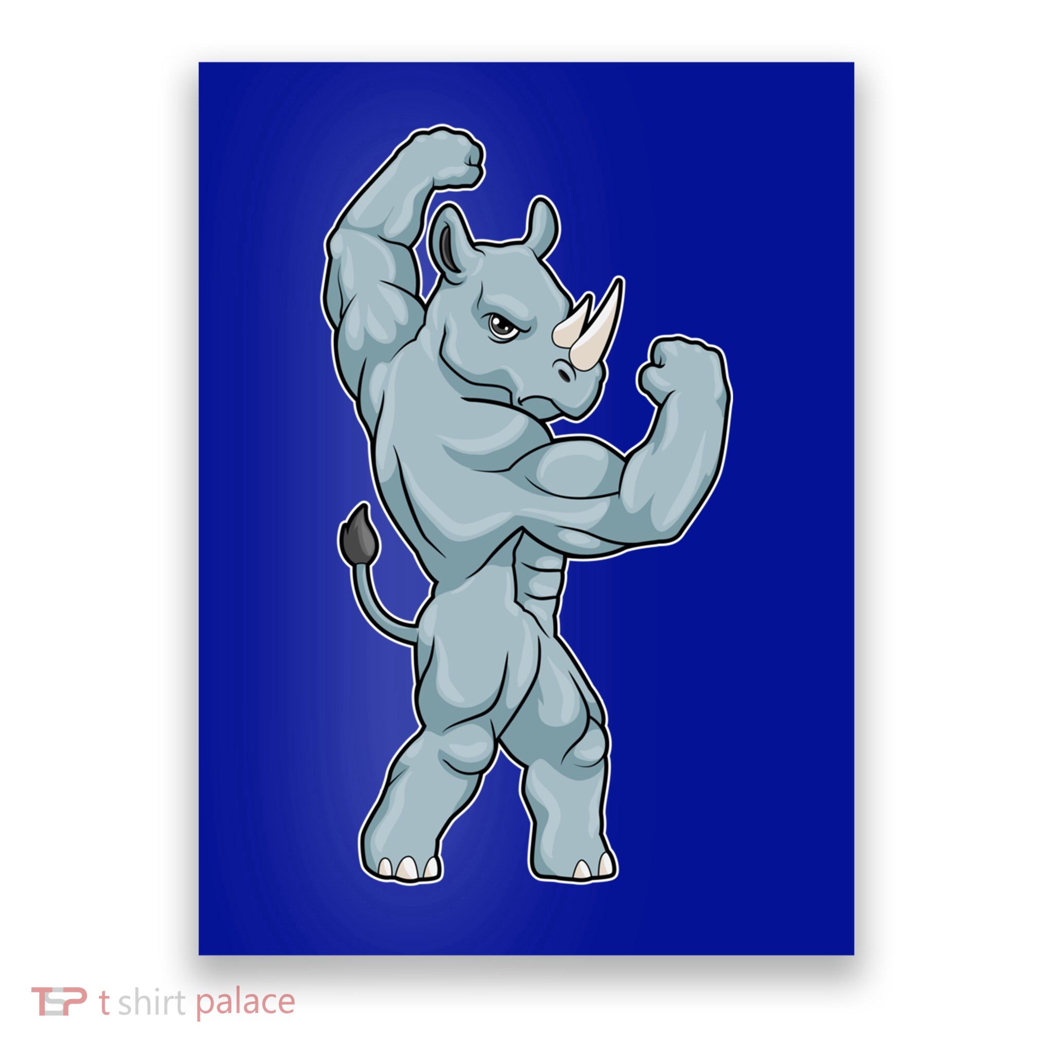 Rhino Bodybuilder Bodybuilding Sports Gift Poster