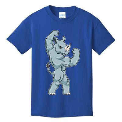 Rhino Bodybuilder Bodybuilding Sports Gift Kids T-Shirt