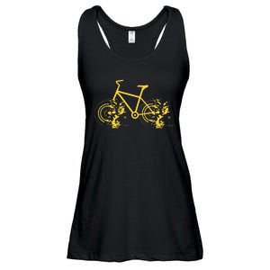 Riding Bike Bicycle Fast Cycling Road Silhouette Ladies Essential Flowy Tank