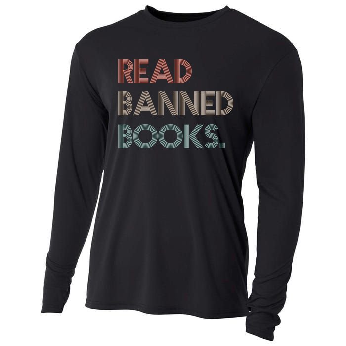 Read Banned Books Librarians Banned Books Week Retro Vintage Cooling Performance Long Sleeve Crew