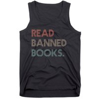 Read Banned Books Librarians Banned Books Week Retro Vintage Tank Top