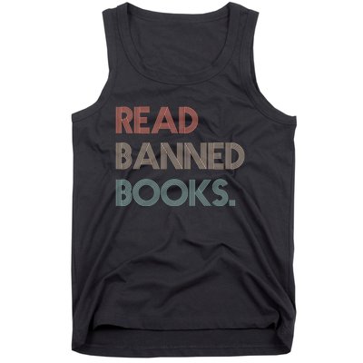 Read Banned Books Librarians Banned Books Week Retro Vintage Tank Top