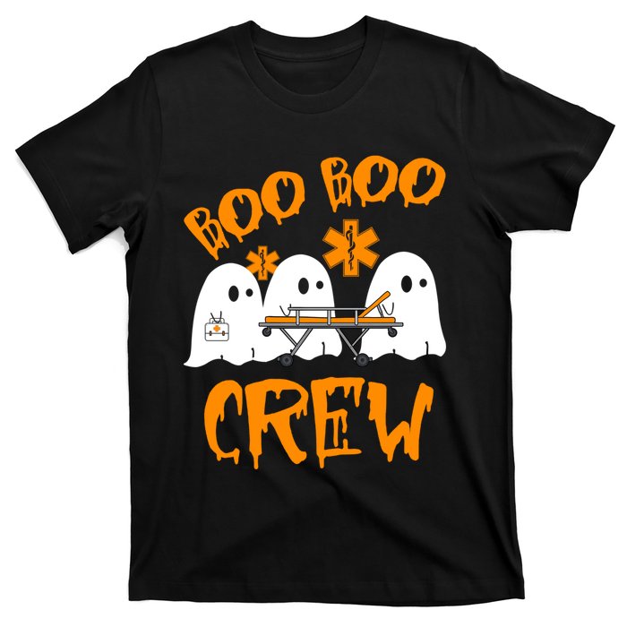 Retro Boo Boo Crew Halloween Nurse Ghost Paramedic T-Shirt