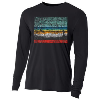 Retro Birding Bird Watching Bird Watcher Birder Cooling Performance Long Sleeve Crew