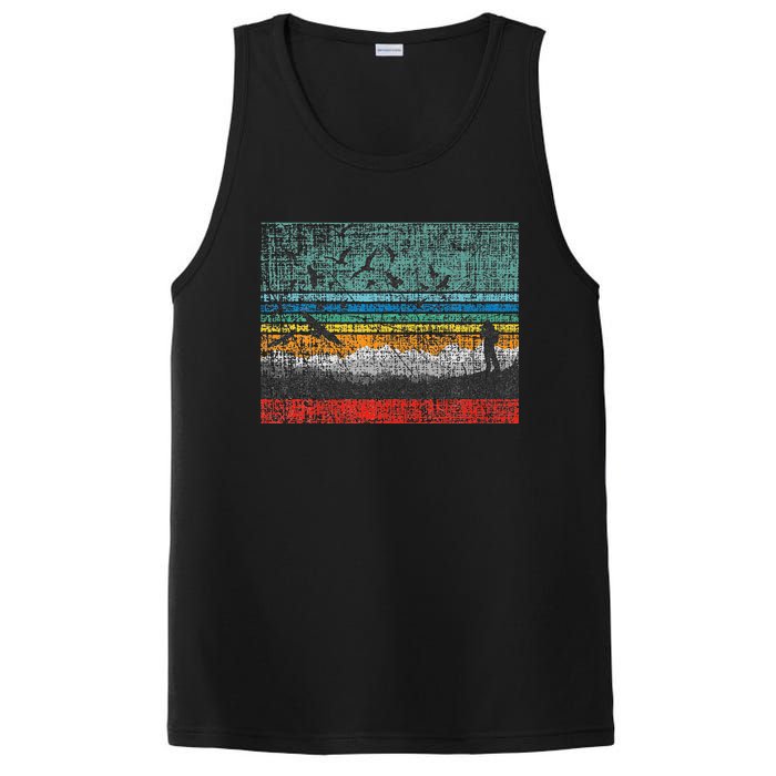 Retro Birding Bird Watching Bird Watcher Birder PosiCharge Competitor Tank