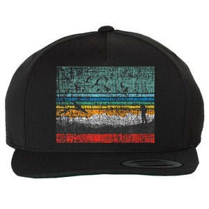 Retro Birding Bird Watching Bird Watcher Birder Wool Snapback Cap