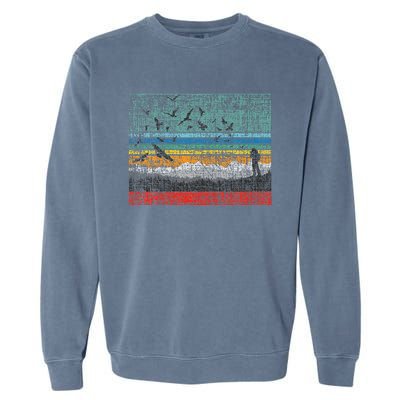 Retro Birding Bird Watching Bird Watcher Birder Garment-Dyed Sweatshirt