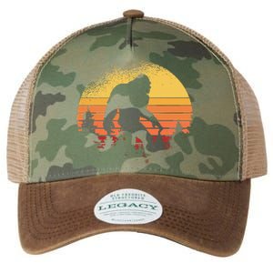 Retro Bigfoot Believer Silhouette Sasquatch Hide And Seek Legacy Tie Dye Trucker Hat