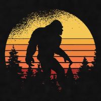 Retro Bigfoot Believer Silhouette Sasquatch Hide And Seek Ladies PosiCharge Tri-Blend Wicking Tank
