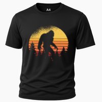 Retro Bigfoot Believer Silhouette Sasquatch Hide And Seek Performance Shirt
