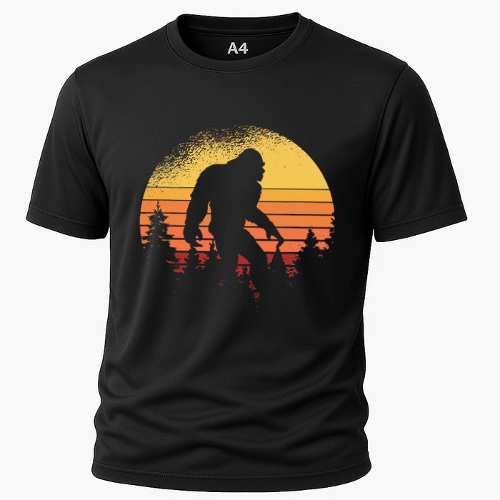 Retro Bigfoot Believer Silhouette Sasquatch Hide And Seek Performance Shirt