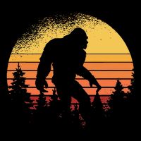 Retro Bigfoot Believer Silhouette Sasquatch Hide And Seek Sustainable Bucket Hat