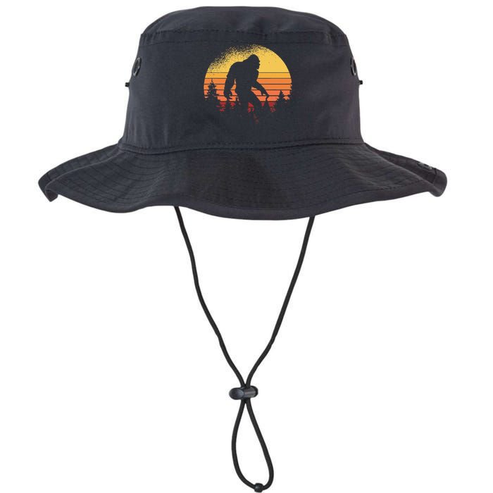 Retro Bigfoot Believer Silhouette Sasquatch Hide And Seek Legacy Cool Fit Booney Bucket Hat