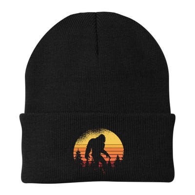 Retro Bigfoot Believer Silhouette Sasquatch Hide And Seek Beanie