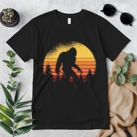 Retro Bigfoot Believer Silhouette Sasquatch Hide And Seek Premium T-Shirt