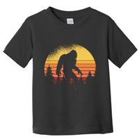 Retro Bigfoot Believer Silhouette Sasquatch Hide And Seek Toddler T-Shirt