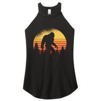 Retro Bigfoot Believer Silhouette Sasquatch Hide And Seek Women's Perfect Tri Rocker Tank