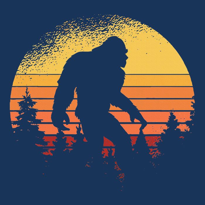 Retro Bigfoot Believer Silhouette Sasquatch Hide And Seek Infant Baby Jersey Bodysuit