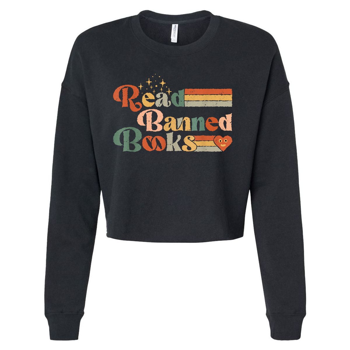 Read Banned Books Week Reader Cropped Pullover Crew