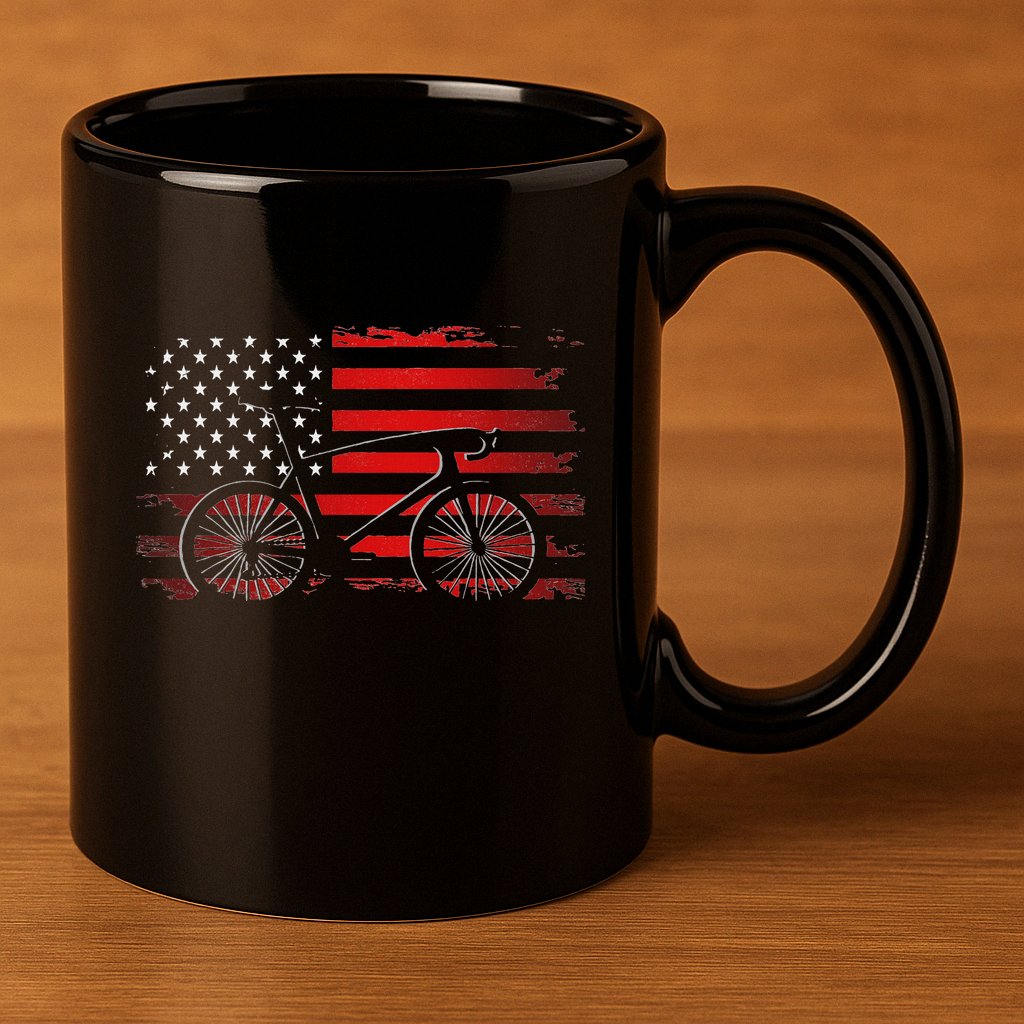Road Biking Bicycle Cycling 11oz C Handle Ceramic Mug