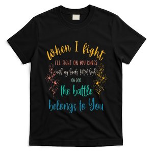 Retro Battle Belongs To The Lord ChristianInspirational T-Shirt