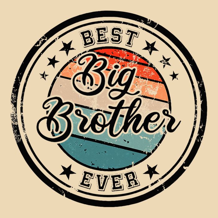 Retro Best Big Brother Ever Big Brother Drawstring Bag