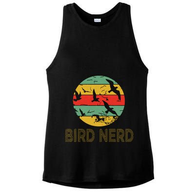 Retro Birding Bird Watching Nerd Funny Bird Watcher Ladies PosiCharge Tri-Blend Wicking Tank