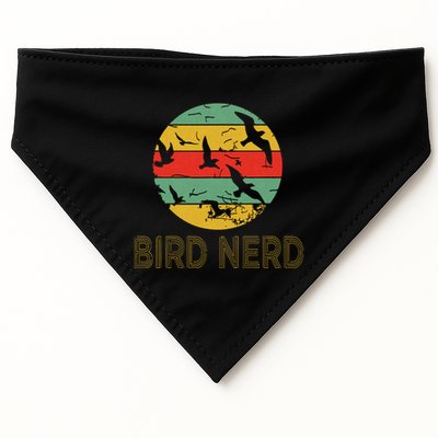 Retro Birding Bird Watching Nerd Funny Bird Watcher USA-Made Doggie Bandana