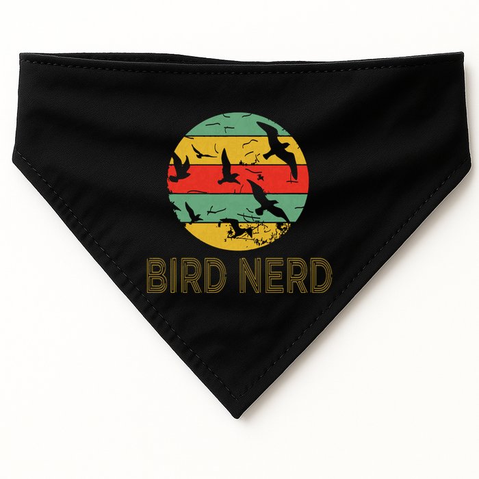 Retro Birding Bird Watching Nerd Funny Bird Watcher USA-Made Doggie Bandana