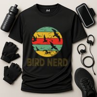 Retro Birding Bird Watching Nerd Funny Bird Watcher Performance Shirt