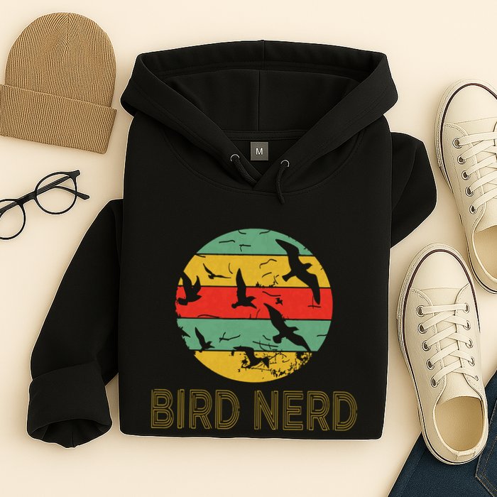 Retro Birding Bird Watching Nerd Funny Bird Watcher Hoodie