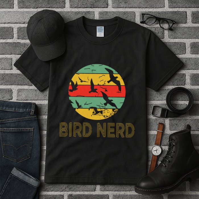 Retro Birding Bird Watching Nerd Funny Bird Watcher Tall T-Shirt