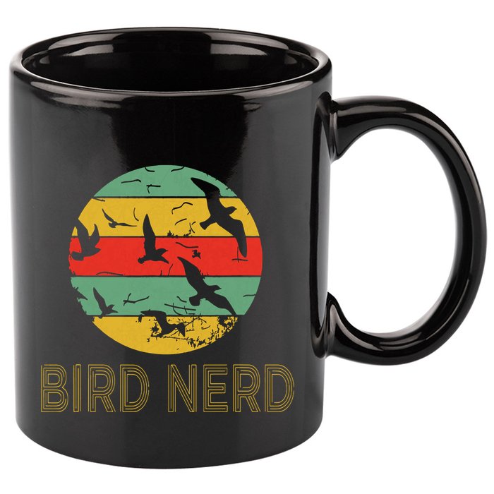 Retro Birding Bird Watching Nerd Funny Bird Watcher 11oz C Handle Ceramic Mug