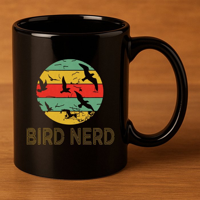 Retro Birding Bird Watching Nerd Funny Bird Watcher 11oz C Handle Ceramic Mug