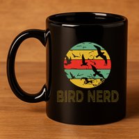 Retro Birding Bird Watching Nerd Funny Bird Watcher 11oz C Handle Ceramic Mug