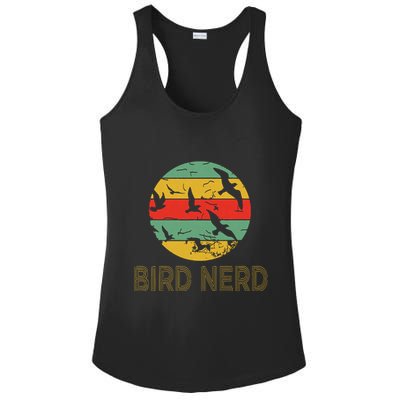 Retro Birding Bird Watching Nerd Funny Bird Watcher Ladies PosiCharge Competitor Racerback Tank