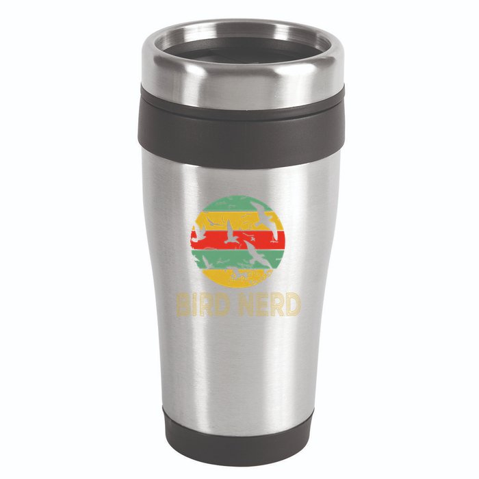 Retro Birding Bird Watching Nerd Funny Bird Watcher 16oz Travel Tumbler